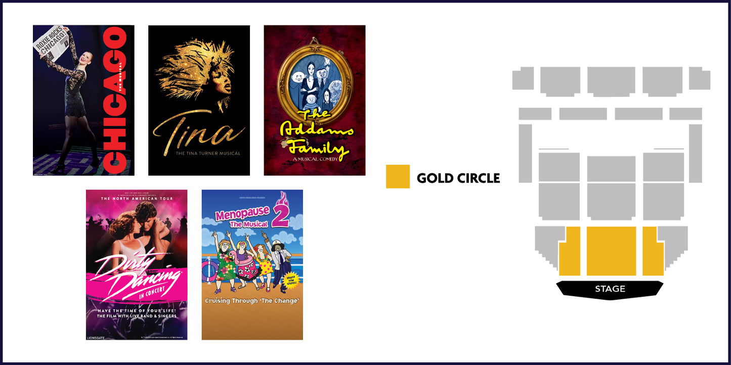 Broadway Series Gold B - Gold Circle